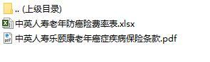 中英人寿乐颐康老年癌症疾病保险条款费率表.rar