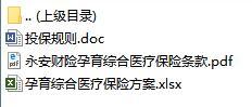 永安财险孕育综合医疗保险条款规则保险方案.rar