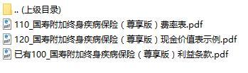 国寿附加终身疾病保险尊享版利益条款费率表现金价值.rar