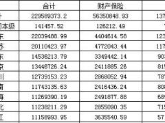 2016年前8月各省市原保险保费收入排名表.xls