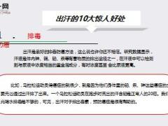 每日健康出汗的10大惊人好处14页.ppt