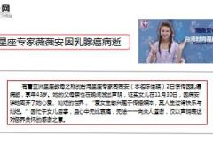 星座美女专家薇薇安因乳腺癌去世年仅43岁14页.ppt