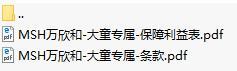 MSH大童专属高端个人医疗保险保障利益表条款.rar