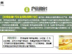 农银金穗1号年金保险保障计划产品简介11页.ppt