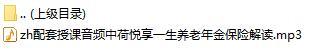 配套授课音频中荷悦享一生养老年金保险解读.rar