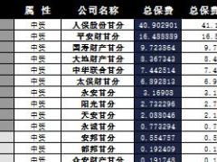 甘肃省2016年前11月财险公司总保费排行榜.xls