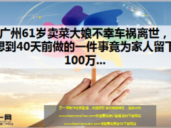 广州61岁大娘不幸车祸去世理赔100万.ppt
