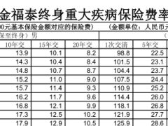 长城金福泰终身重大疾病保险条款费率表投保保全规则.rar
