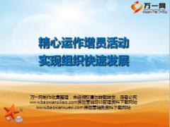 优秀主管分享精心运作增员活动实现组织快速发展29页.ppt