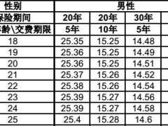 太平百万行无忧两全保险条款费率表.rar
