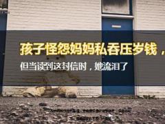 孩子怪怨妈妈私吞压岁钱后来发现买了保险8页.ppt