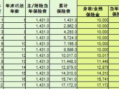 中英人寿小太阳两全保险分红型利益演示1页.xls