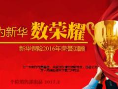 我为新华数荣誉新华保险2016年荣誉回顾22页.ppt