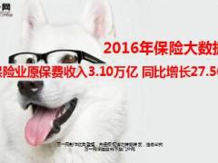 2016年保险大数据保险业原保费收入大幅增长9页.ppt