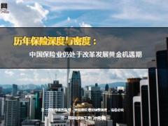 2017历年保险深度与密度中国保险业仍处于改革发展黄金机遇期9页.ppt