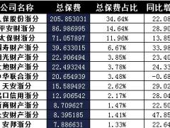 浙江省2016年前12月财险公司总保费排行榜.xls
