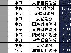 重庆2016年前12月寿险公司总保费排行榜.xls