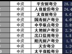 广东省2017年前1月财险公司总保费排行榜.xls