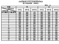 新华多倍保障青少年重大疾病保险费率表1页.rar