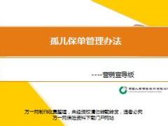 国寿孤儿保单管理办法营销员宣导版22页.ppt
