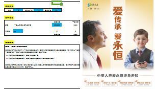 中英人寿爱永恒终身寿险附加提前给付重疾利益演示表2页.xlsx
