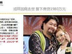 影星戎祥因病去世留下房贷1980万元9页.ppt