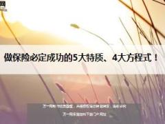 做保险必定成功的5大特质4大方程式精美11页.ppt
