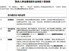 阳光人寿金喜连连年金保险C款条款投保保全规则.rar