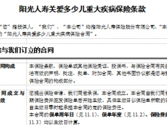 阳光人寿关爱多少儿重大疾病保险条款投保规则.rar