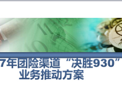 2017团险渠道三季度业务推动方案15页.ppt