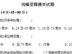 国寿鸿福至尊通关试题5页.doc