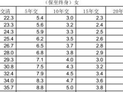 长城吉祥人生两全保险费率表4页.rar