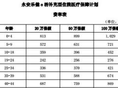 永安乐键一生医疗保险条款费率表.rar