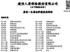 建信人寿康佑一生恶性肿瘤疾病保险10页.rar