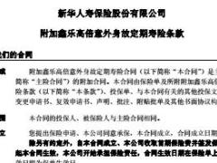 新华附加鑫乐高倍意外身故定期寿险条款7页.rar