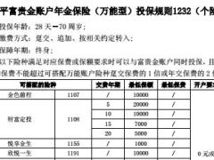 太平富贵金账户年金保险万能型运营规则折标系数业管办法.rar
