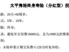 太平隽裕终身寿险分红型条款运营规则折标系数.rar