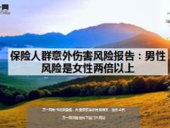 保险人群意外伤害风险报告男性风险是女性两倍以上11页.ppt