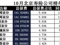 北京2016年前10月寿险公司总保费排行榜.xls
