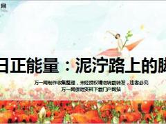 每日正能量泥泞路上的脚印13页.ppt