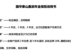 国华泰山鑫辰年金保险产品简介条款说明书.rar