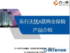 新华人寿乐行无忧A款两全保险产品介绍15页.ppt