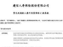建信人寿贷无忧借款人意外伤害保险C款保险条款费率表.rar