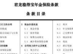 君龙稳得宝年金保险产品条款简介.rar