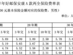 中邮年年好邮保安康A款两全保险条款费率表.rar