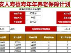 利安人寿禧寿年年养老保障计划建议书1页.xls