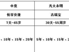 华夏中意中英天安恒大光明热销重疾产品一览表1页.xlsx