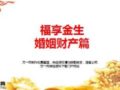 新华福享金生A案例之婚姻财产篇13页.ppt