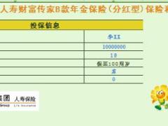 阳光人寿财富传家B年金险计划书不带万能账户2页.xls