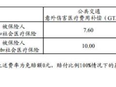 建信人寿附加团体交通工具意外伤害医疗保险条款费率表.rar